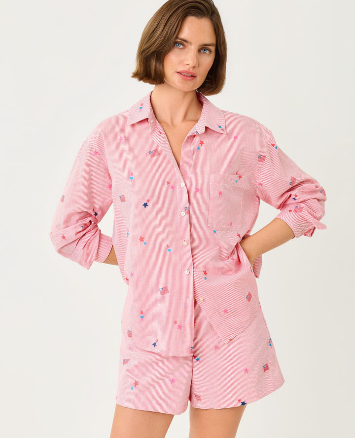 Bondi Button Down Shirt - Paradise Punch Its A 250th Celebration