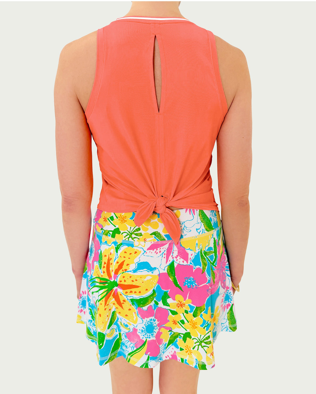 Westley Upf 50+ Cutout Tank - Sunset Orange