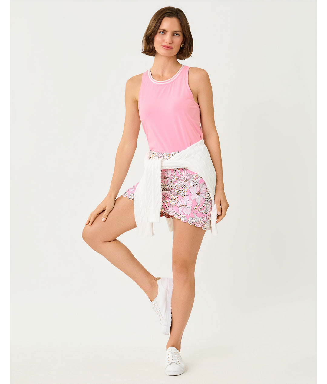 Meena Upf 50+ Scallop Skort - Conch Shell Pink Wildness