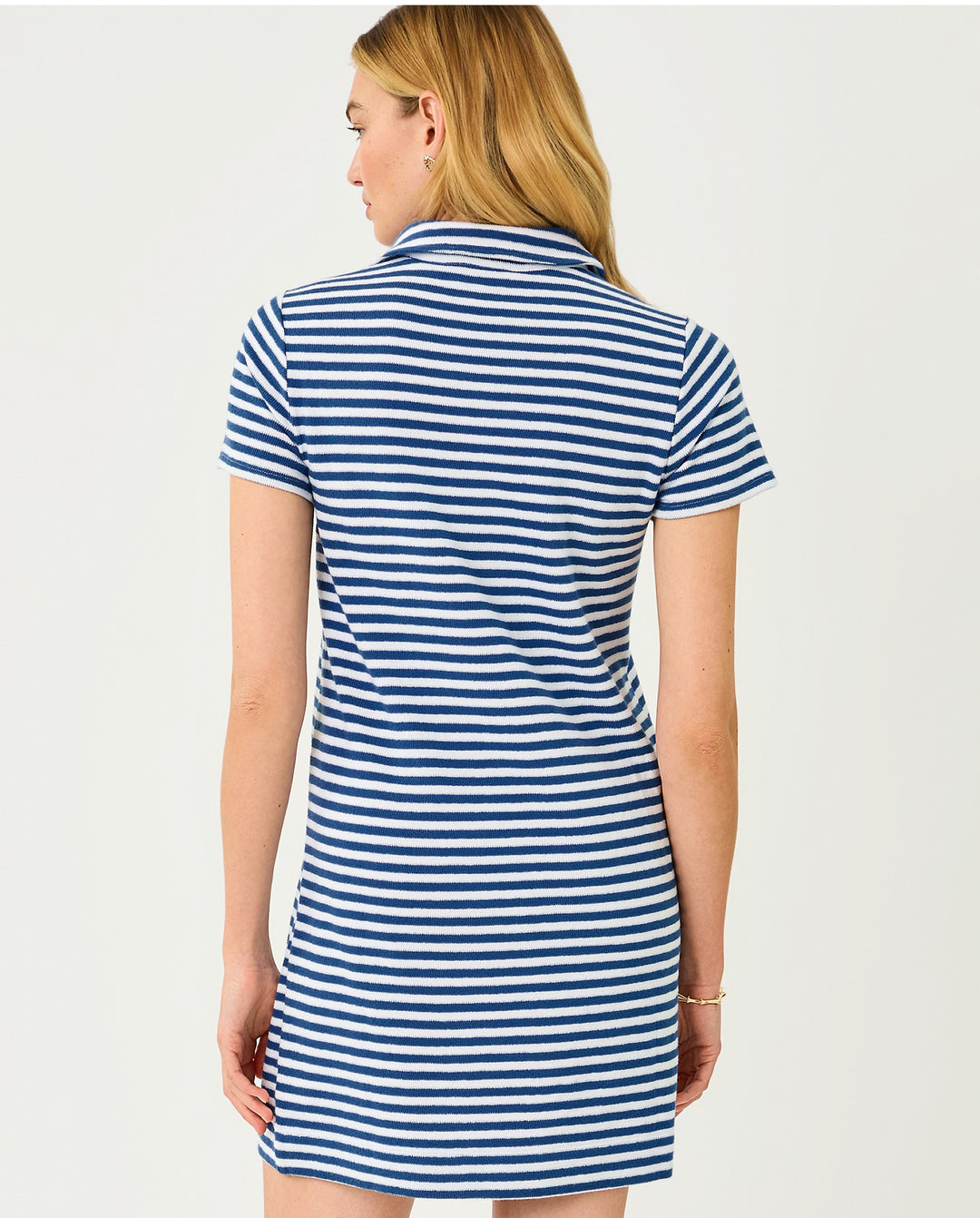 Dune Short Sleeve Dress - Starlight Navy St Tropez Stripe