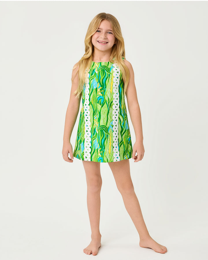 Little Lilly Classic Shift Dress - Turquoise Tide Sweet Corn