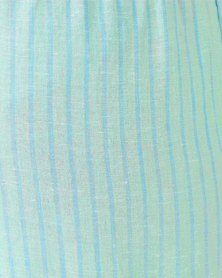 Mirabella Linen Palazzo Pant - Mint Condition X Capri Blue