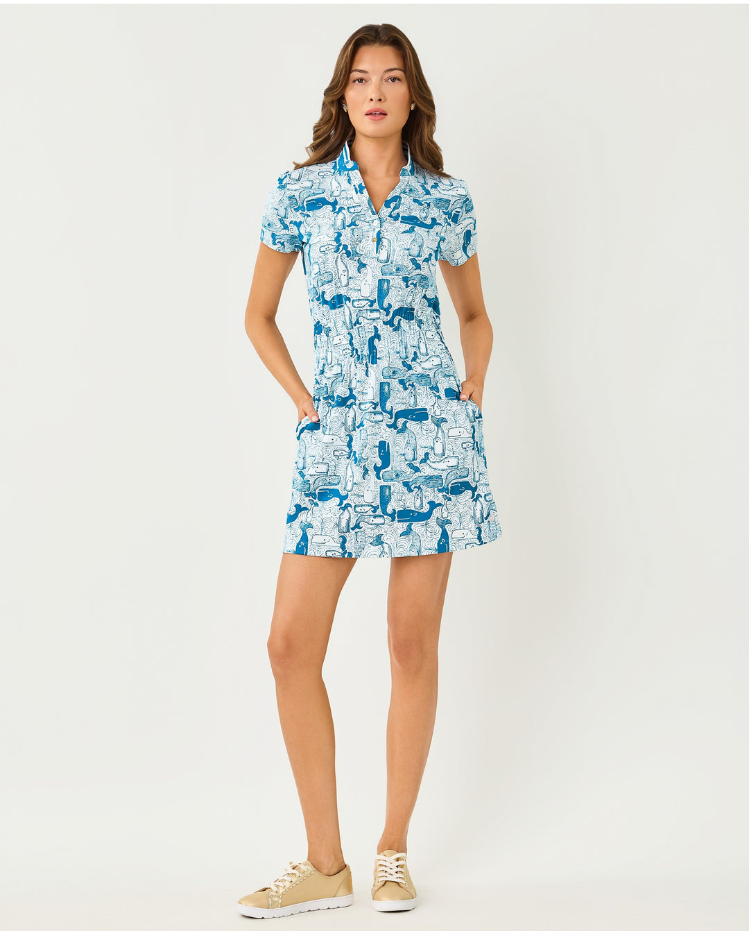 Love Upf 50+ Active Dress - Nassau Blue Thar She Blows
