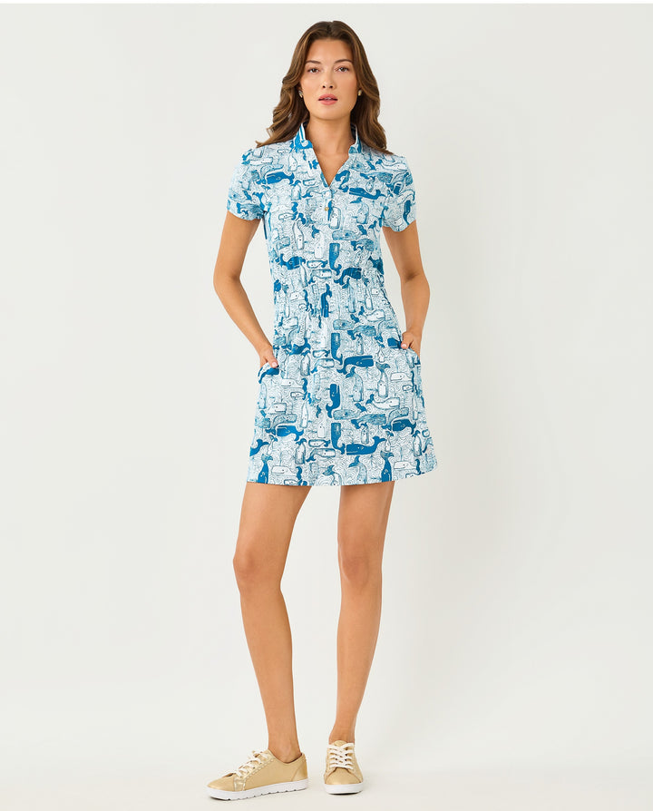Love Upf 50+ Active Dress - Nassau Blue Thar She Blows