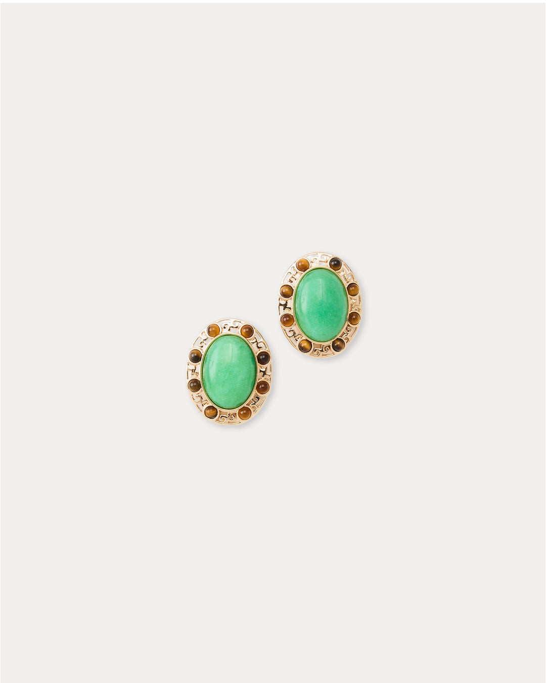 Via Palm Earrings - Chateau Green