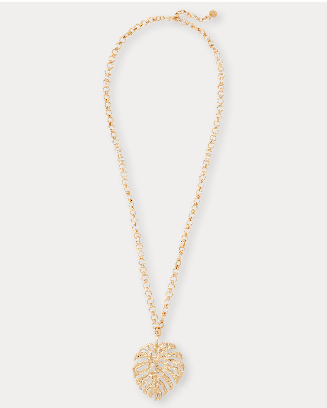 Hide And Leaf Necklace - Gold Metallic