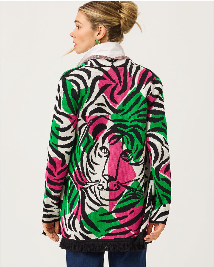 Noble Jacquard Cardigan - Coconut Oversized