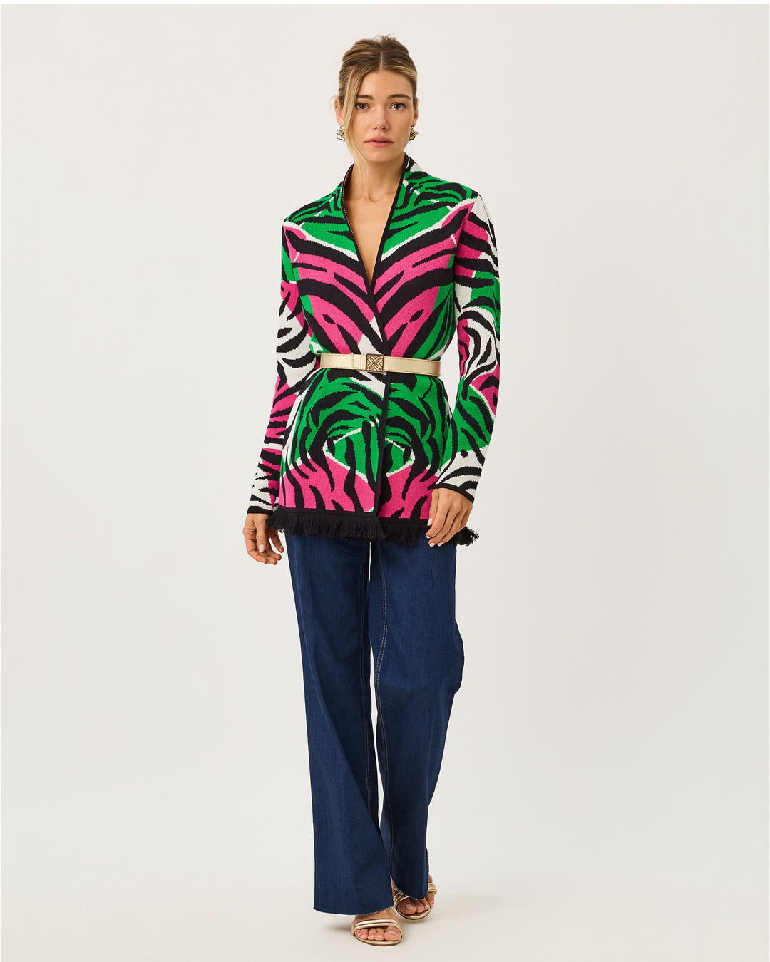 Noble Jacquard Cardigan - Coconut Oversized