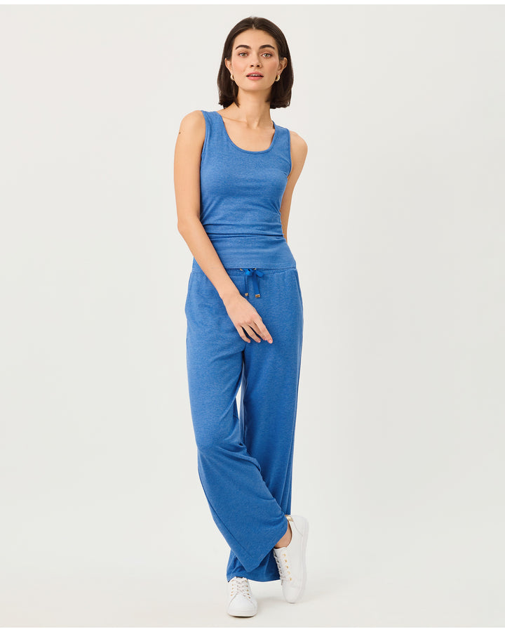 Marsaille Scoop Neck Tank - Heathered Merriweather Blue