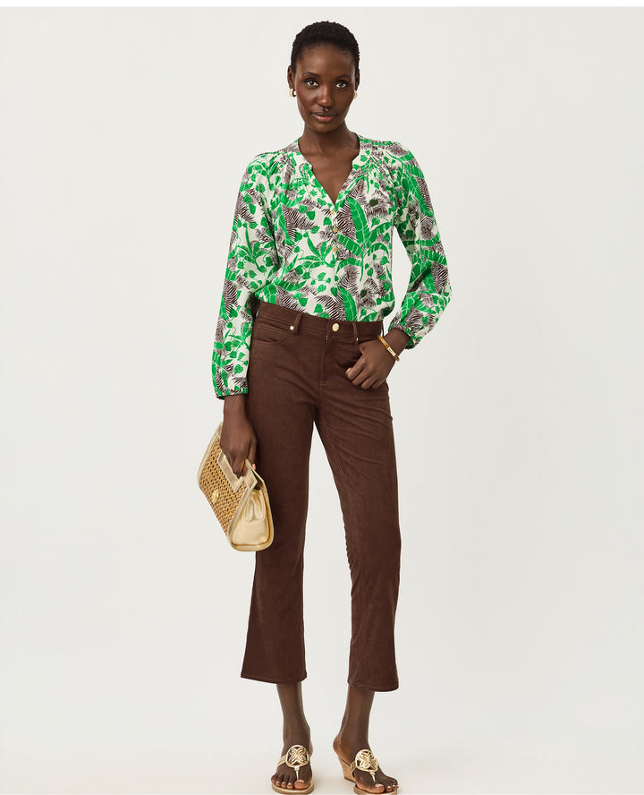 Annet High Rise Crop Flare Pant - Coco Beach