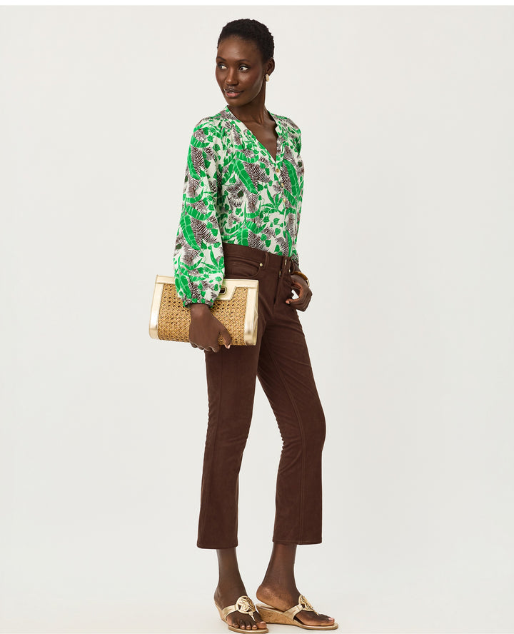 Annet High Rise Crop Flare Pant - Coco Beach