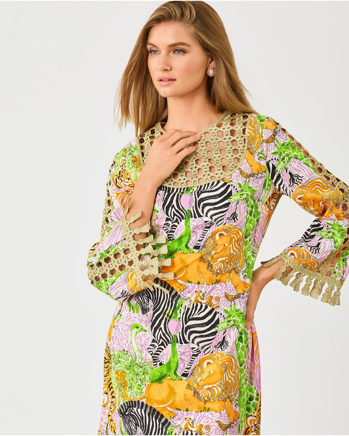 Strothers Stretch Maxi Shift Dress - Multi Lillys Zoo