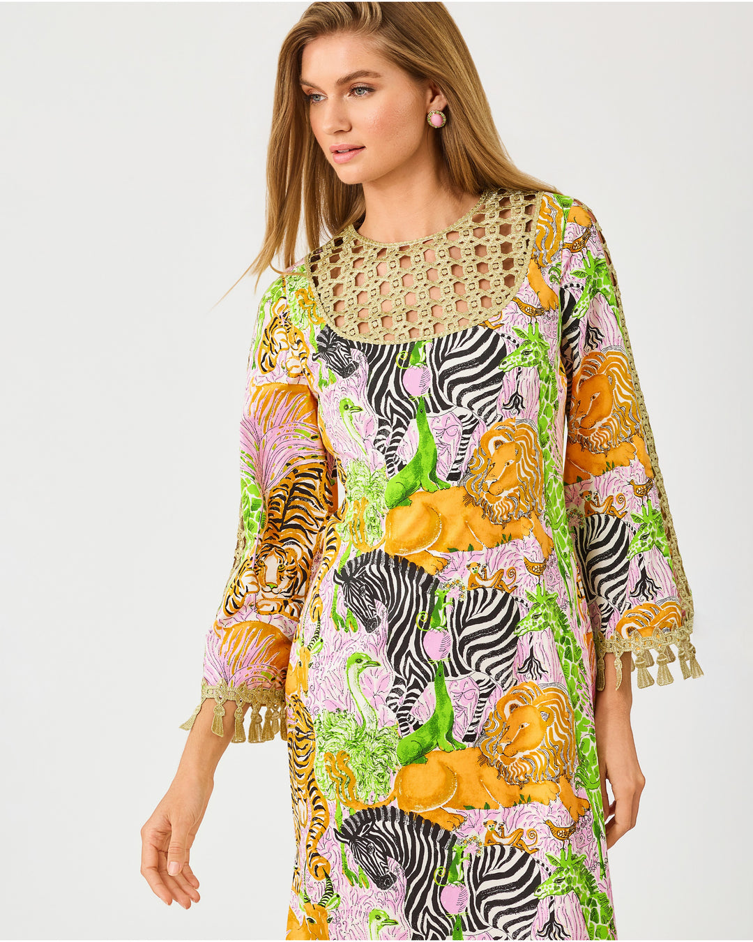 Strothers Stretch Maxi Shift Dress - Multi Lillys Zoo