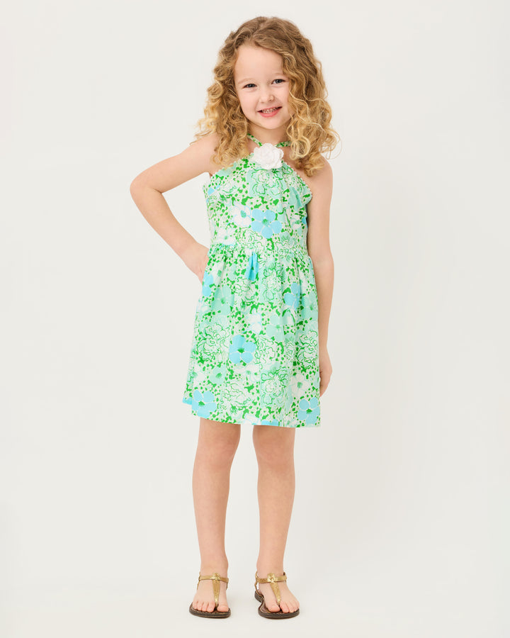 Girls Madelin Flower Dress - Mint Condition Burst Of Joy