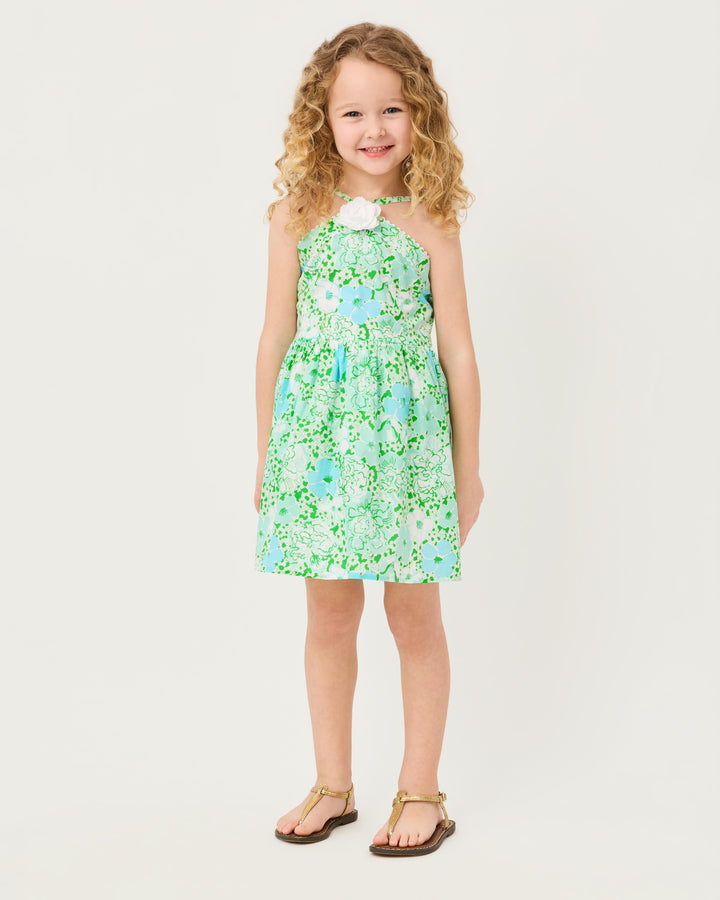 Girls Madelin Flower Dress - Mint Condition Burst Of Joy