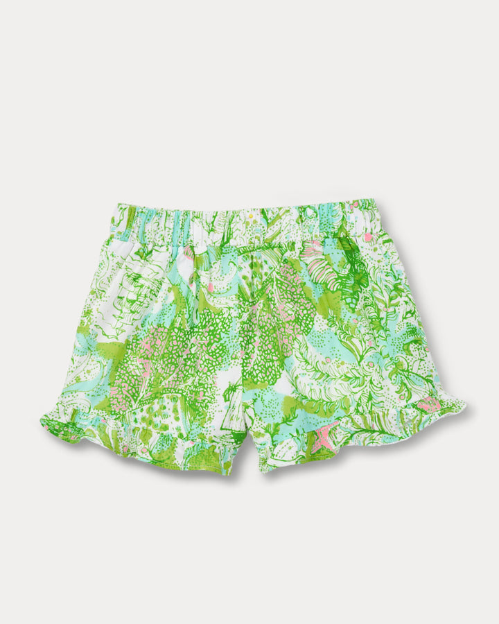 Girls Talulah Ruffle Short - Resort White Ship To Shore