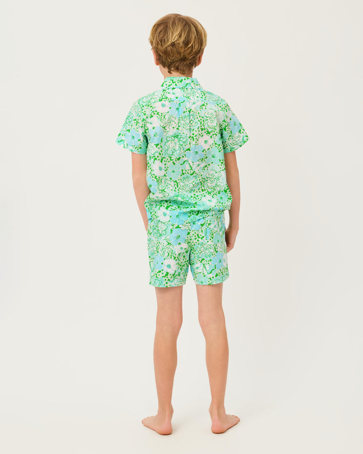 Boys Lavin Button Down Shirt - Mint Condition Burst of Joy