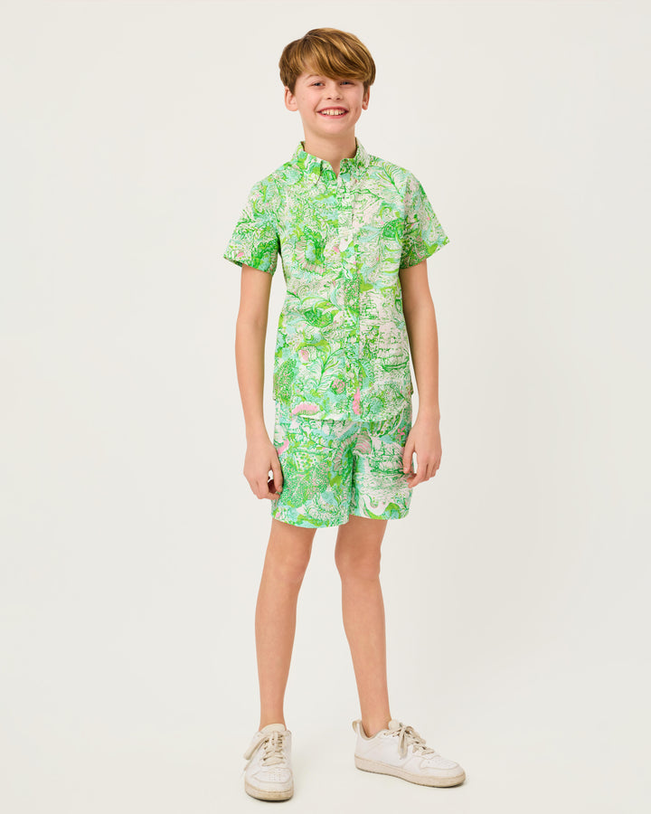 Boys Lavin Button Down Shirt - Resort White Ship To Shore
