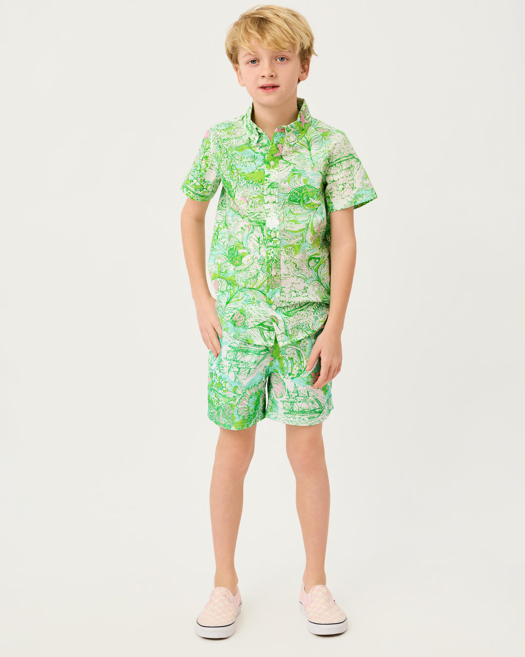 Boys Lavin Button Down Shirt - Resort White Ship To Shore