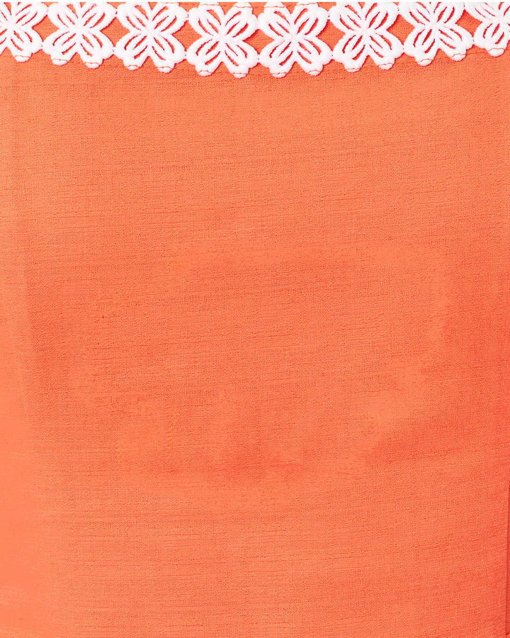 Isleen Skirted Romper - Sunset Orange