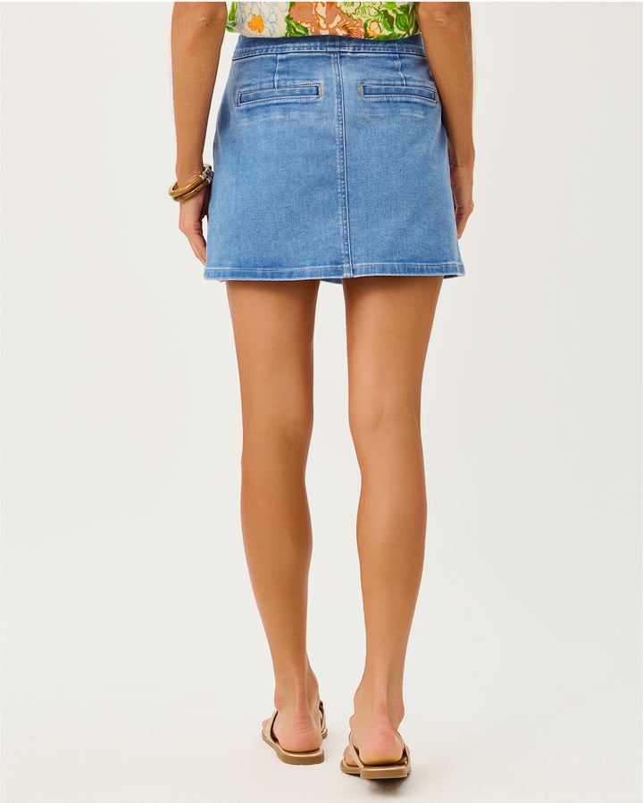 Colette Stretch Denim Mini Skirt - Rosanna Wash
