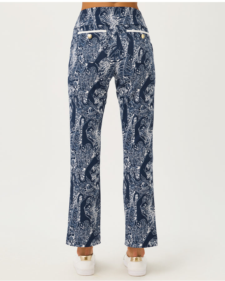 Corso Upf 50+ Kick Flare Pant - Low Tide Navy Lil Palm