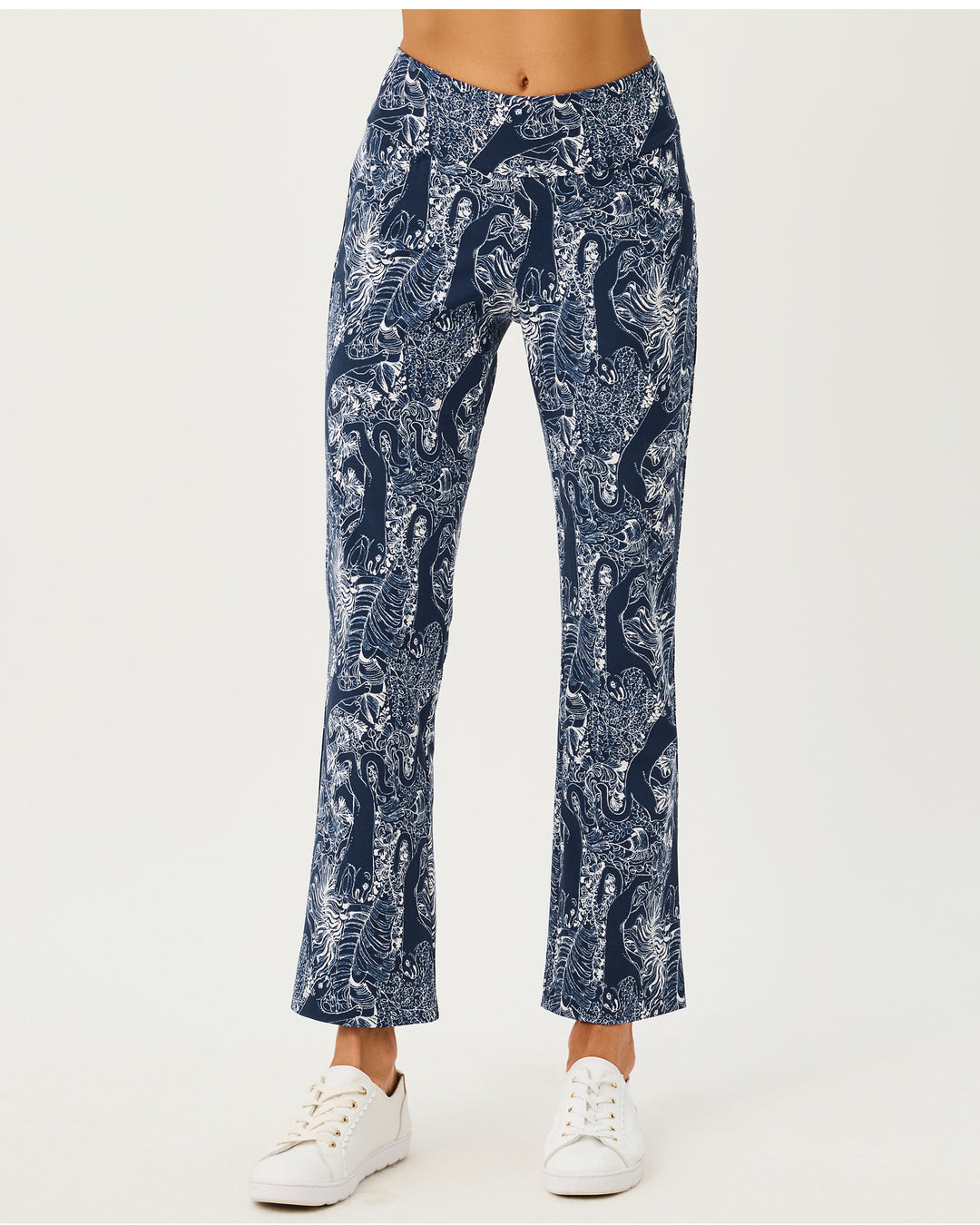 Corso Upf 50+ Kick Flare Pant - Low Tide Navy Lil Palm