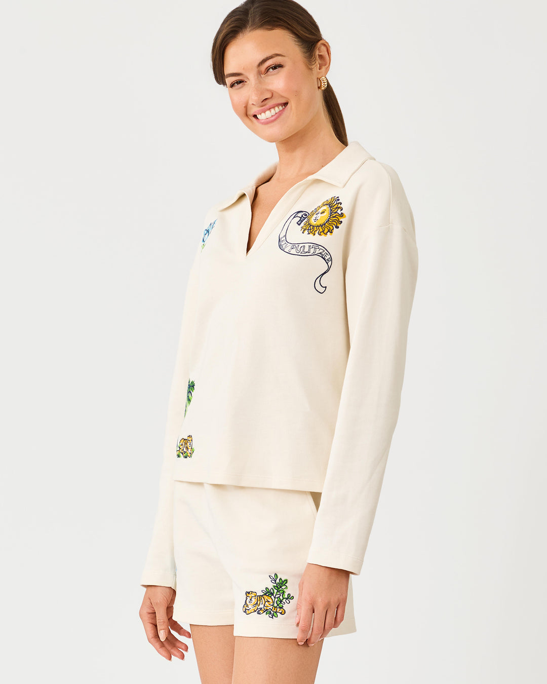 Corvaya Pullover - Multi Tropical Embellishment
