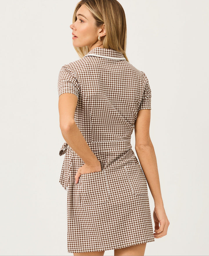 Kathy Short Sleeve Tie Dress - Coco Beach Mini