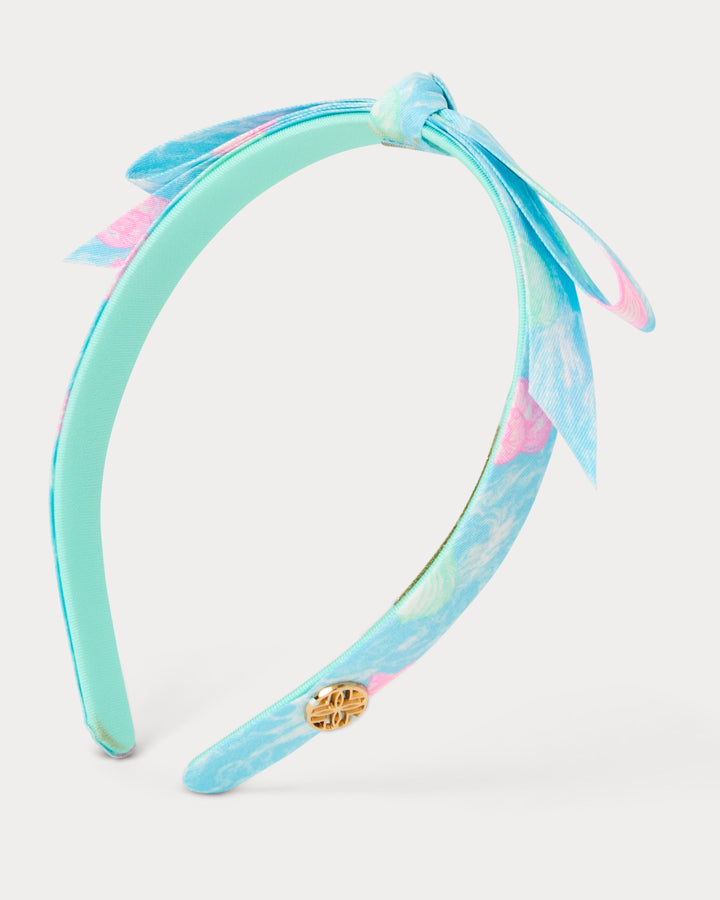 Slim Bow Headband - Capri Blue Shelden