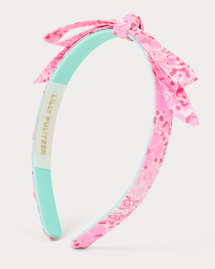 Slim Bow Headband - Conch Shell Pink Burst Of Joy