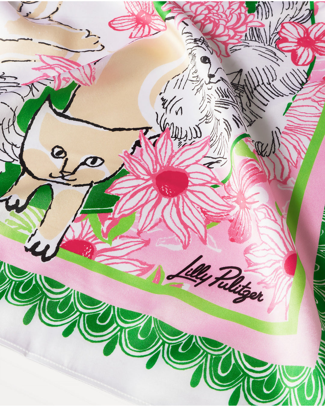 Poinciana Silk Scarf - Multi Nine Lives Society
