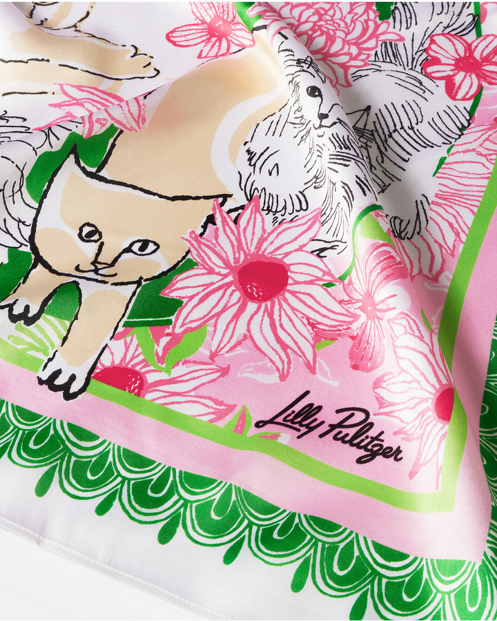 Poinciana Silk Scarf - Multi Nine Lives Society