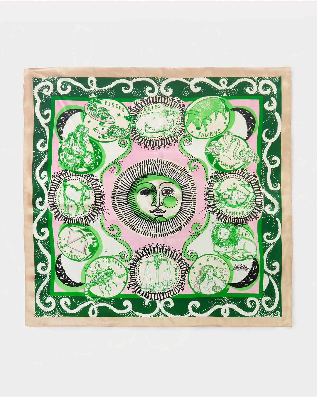 Colony Silk Scarf -  Conch Shell Pink Written In The Stars
