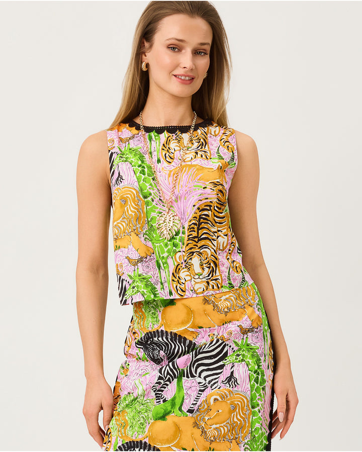 Annaleese Sleeveless Top - Multi Lillys Zoo