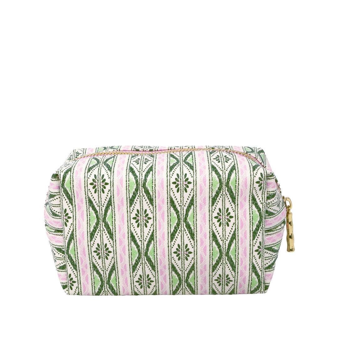 Toiletry Case - Textured Palm Stripe