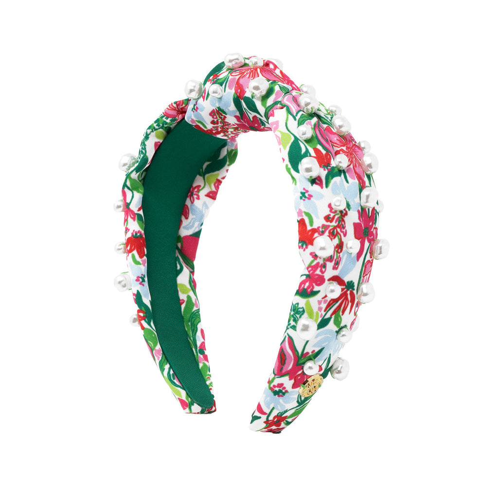 Embellished Slim Knot Headband - Glowing Gardens  display picture 3
