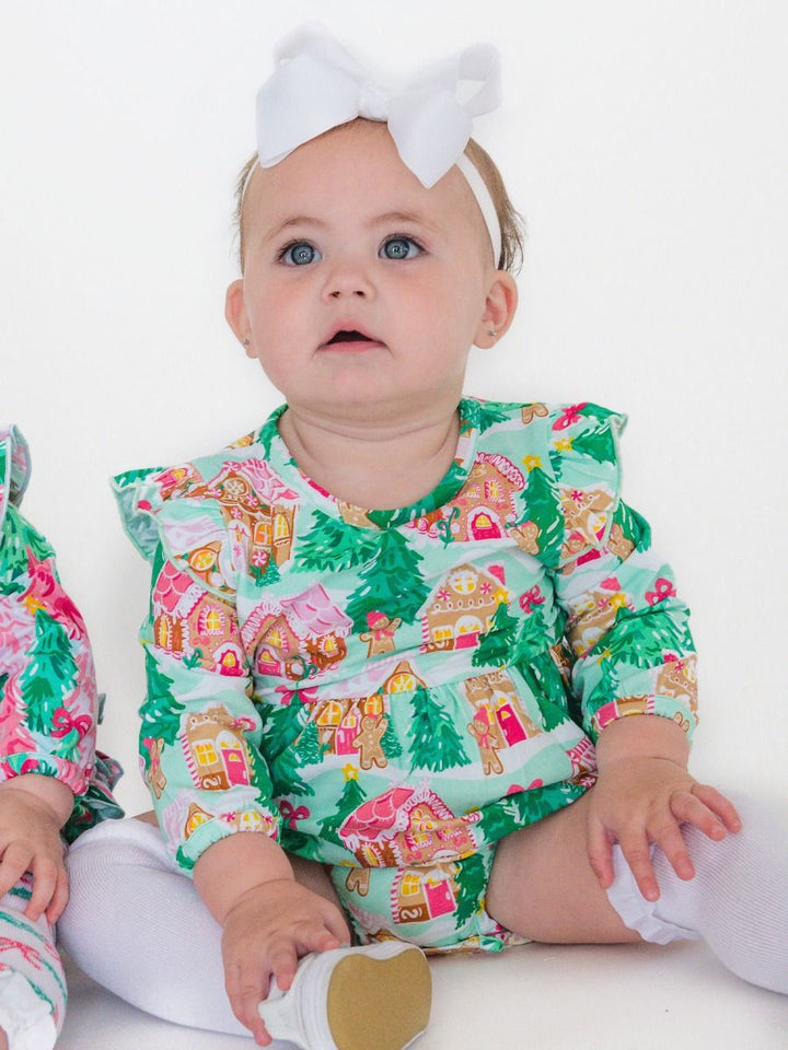 Pink Jolly Gingerbread Romper