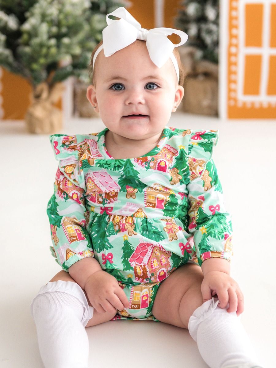 Pink Jolly Gingerbread Romper