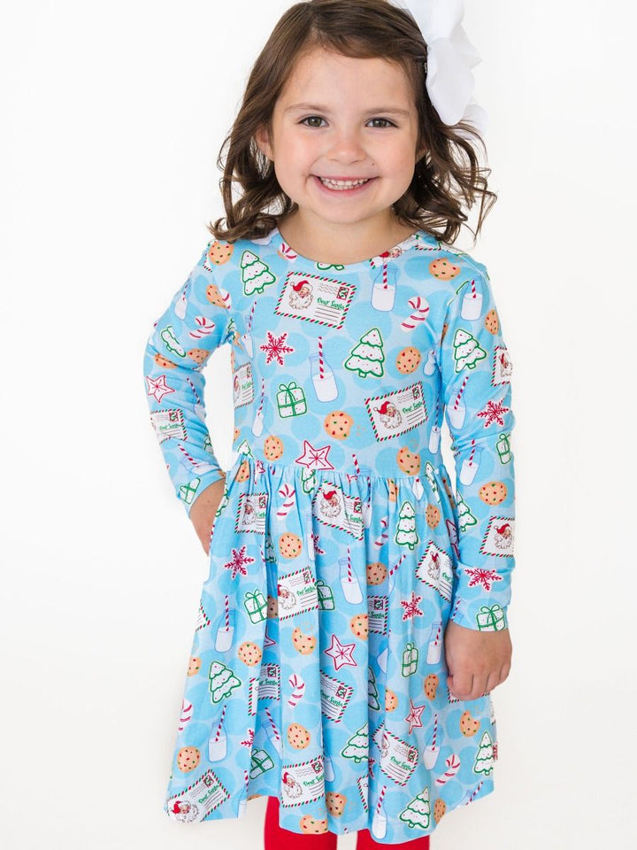 Santa Sweets Longsleeve Twirl Dress