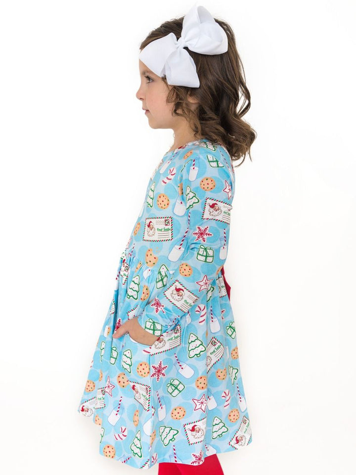 Santa Sweets Longsleeve Twirl Dress