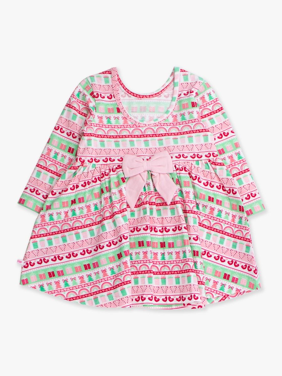 Pinkmas Fair Isle Longsleeve Dress