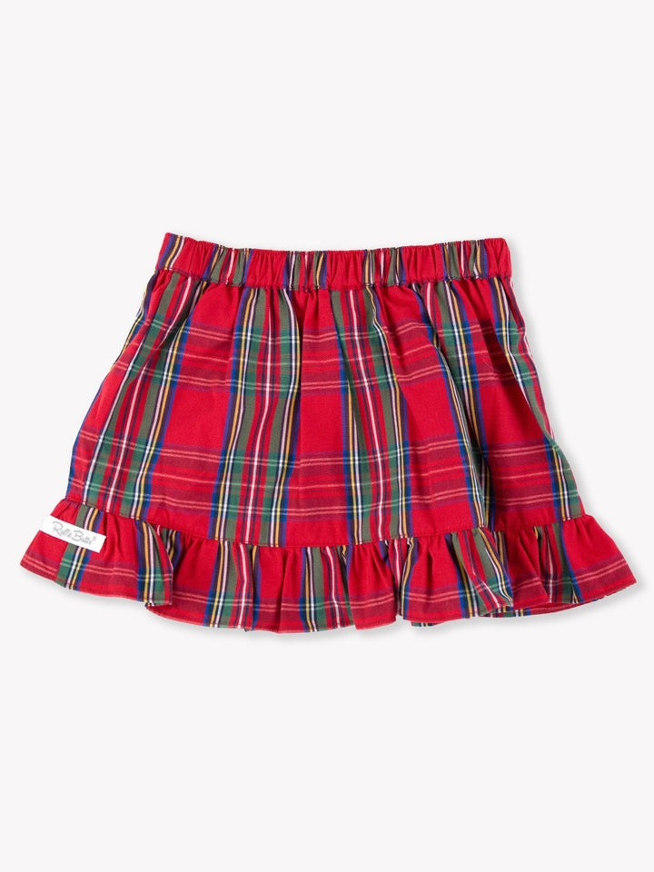 Ruffle Wrap Skirt - Tis The Season Plaid