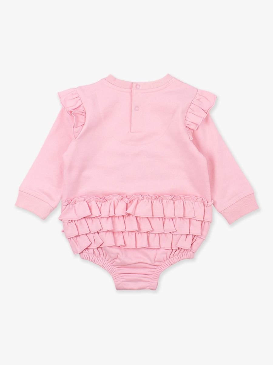 Pink Mistle Bow Bubble Romper