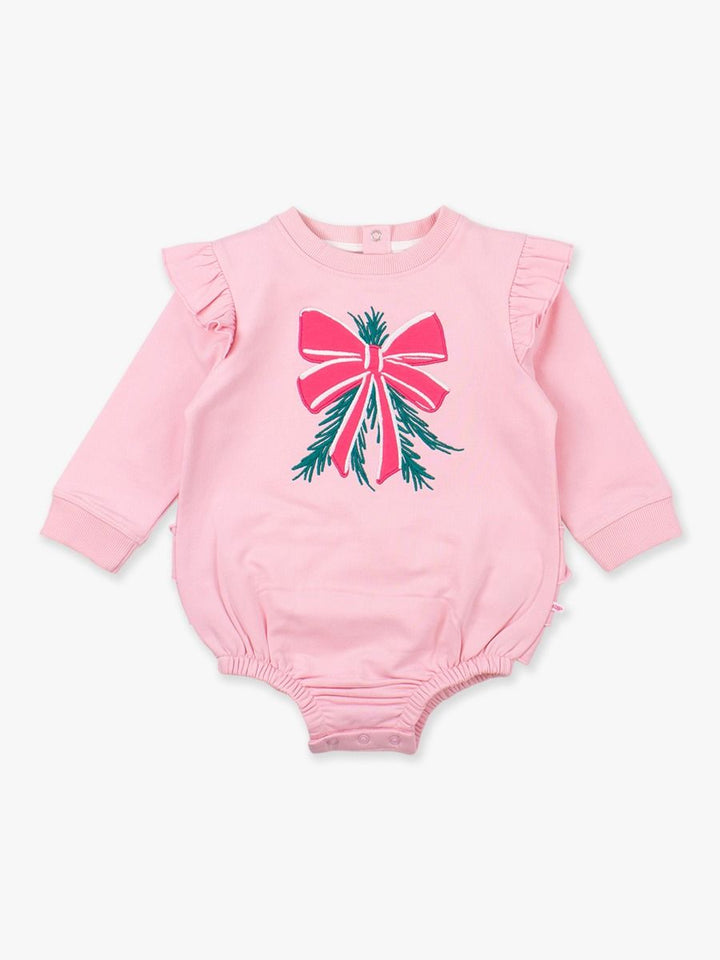 Pink Mistle Bow Bubble Romper