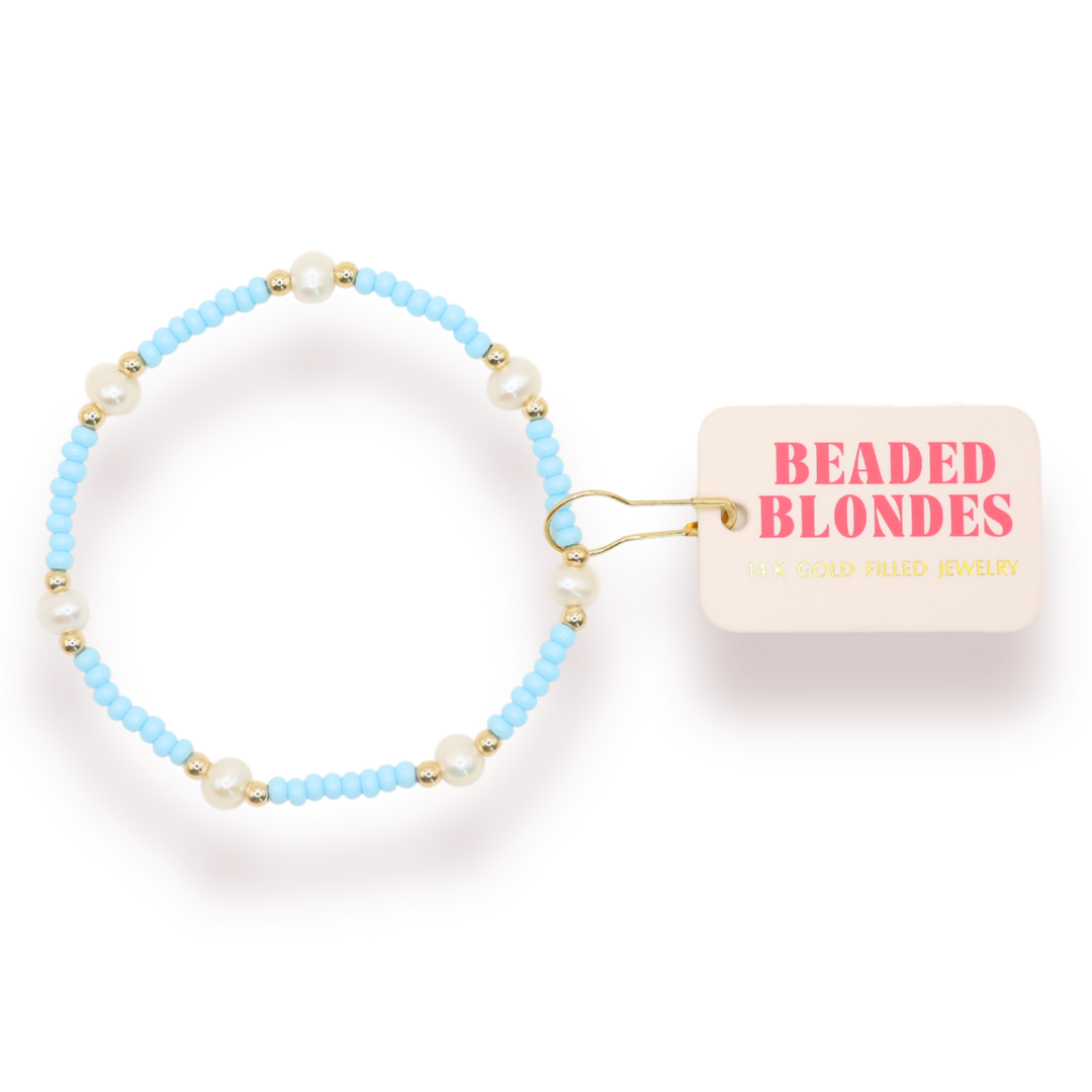 Pearl Bracelet - Pastel Blue