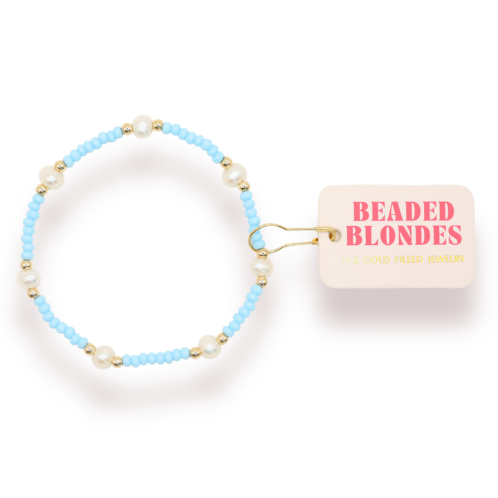 Pearl Bracelet - Pastel Blue