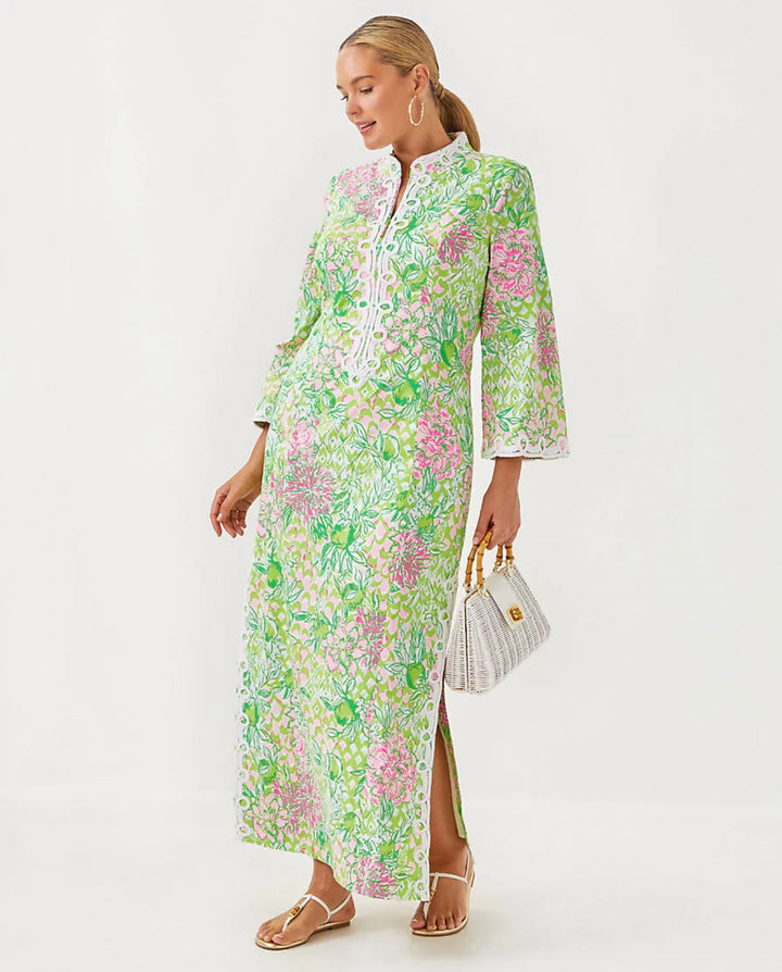 Shealyn 3/4 Sleeve Stretch Maxi Caftan