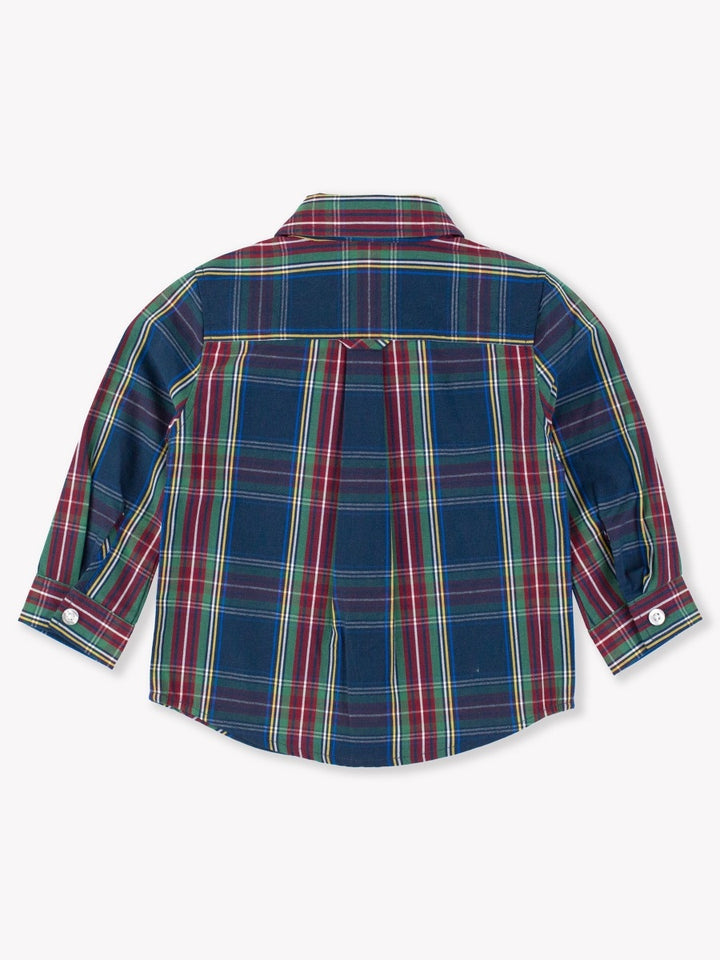 Long Sleeve Button Down Shirt - Winter Nights Plaid