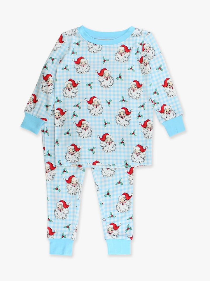 Blue Dear Santa Longsleeve Pajama Set